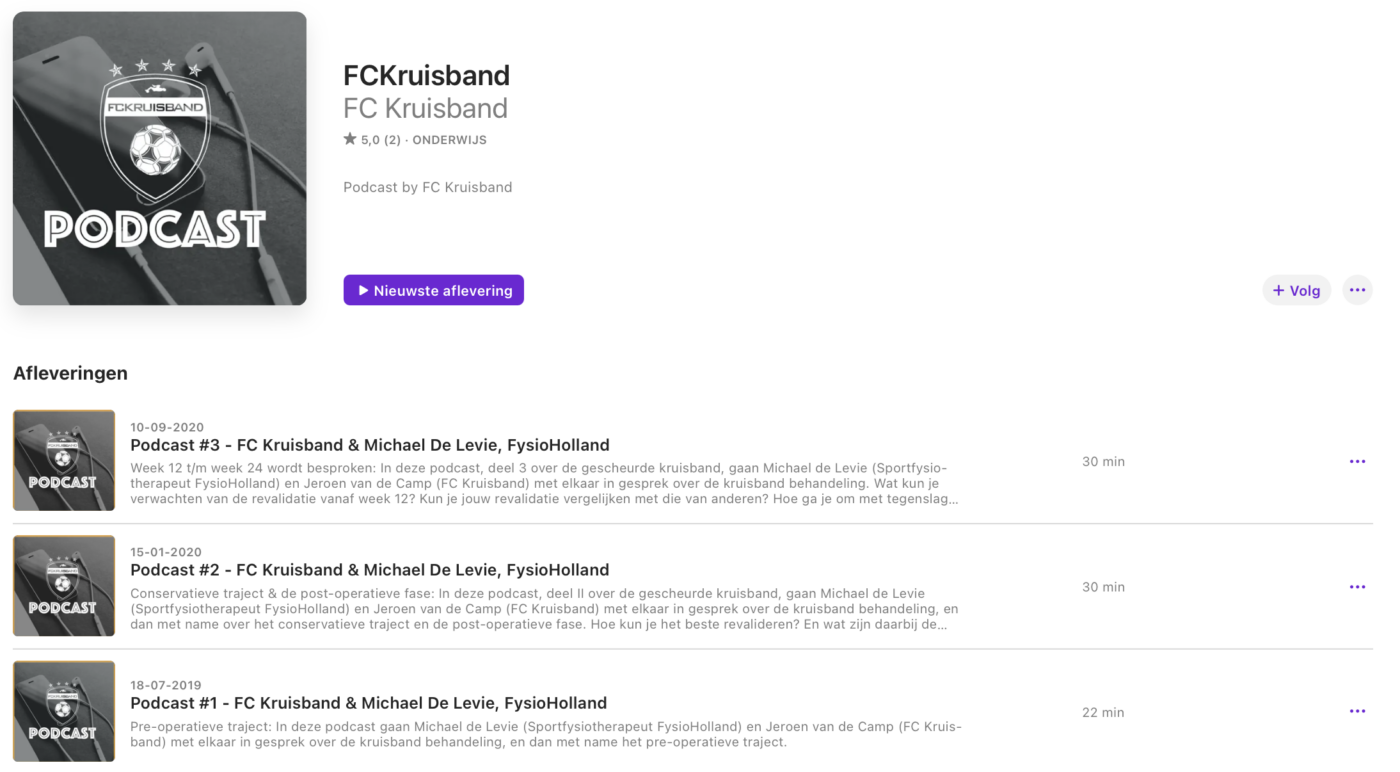 fc kruisband podcast