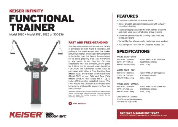 keiser fuotional trainer