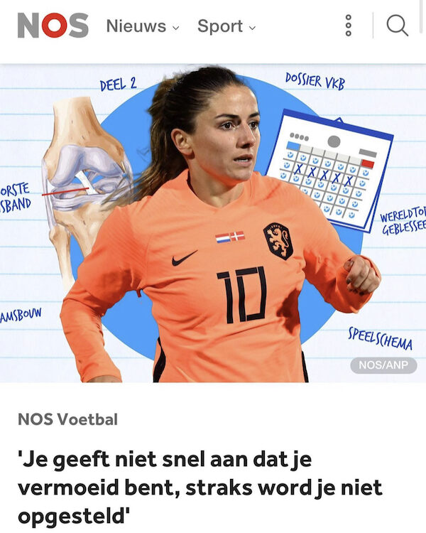 NOS: Veel voorste kruisband blessures bij vrouwen 1