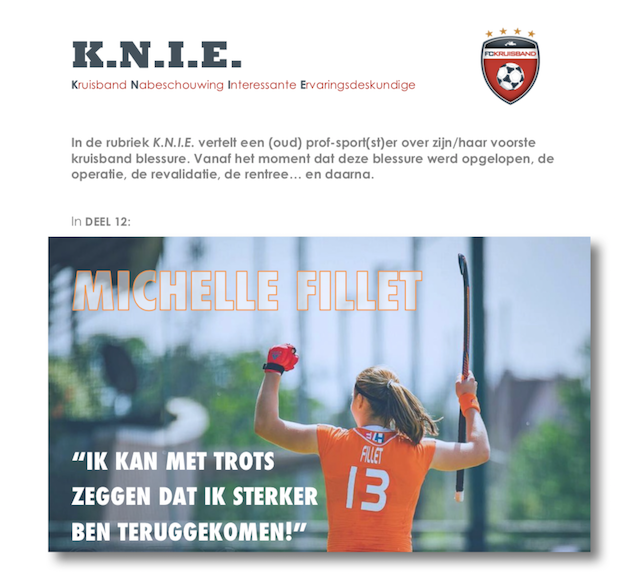 michelle fillet knie verhaal