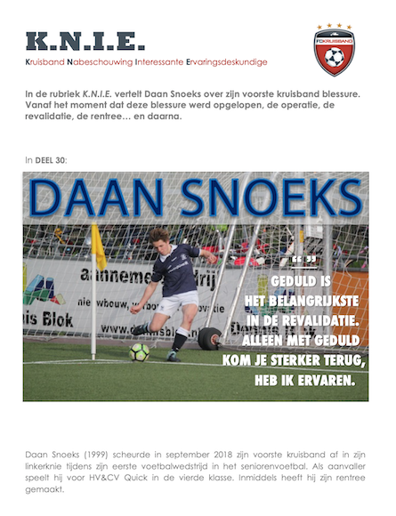 K.N.I.E. deel 30: Daan Snoeks | FC Kruisband
